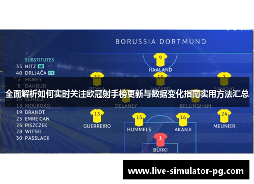 全面解析如何实时关注欧冠射手榜更新与数据变化指南实用方法汇总